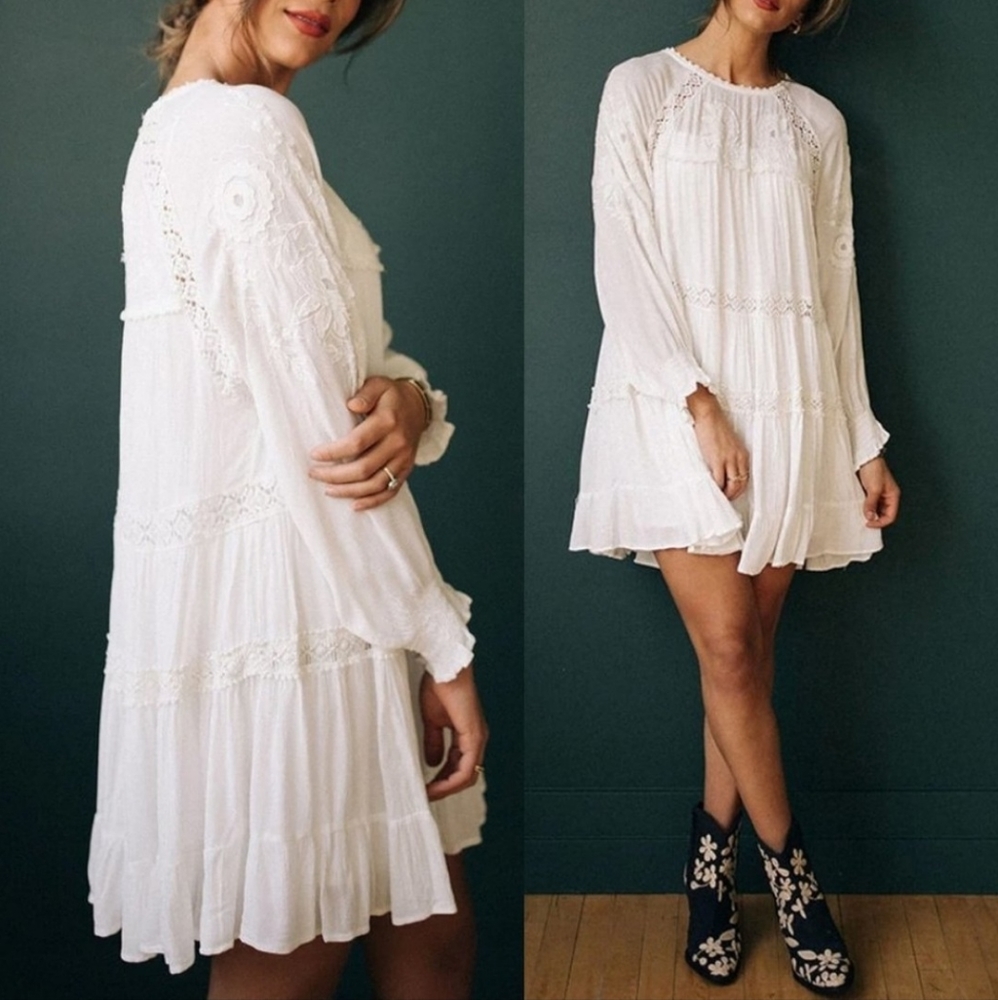 Free People Piece of Your Heart Boho Embroidered Dress - Picture 6 of 16